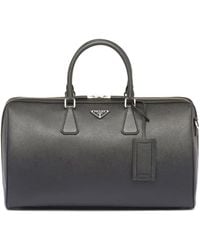 Prada - Saffiano Leather Travel Bag - Lyst