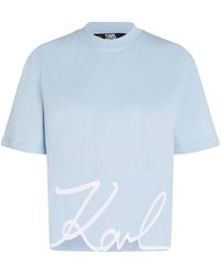 Karl Lagerfeld - Signature Organic-cotton T-shirt - Lyst