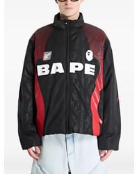 A Bathing Ape - Logo-Print Padded Jacket - Lyst