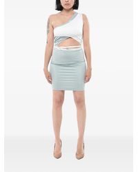 Off-White c/o Virgil Abloh - Bicolour Midi Dress With Lace-Up Detail - Lyst
