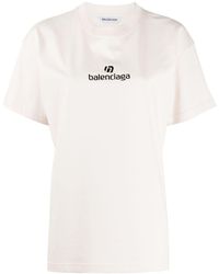 Balenciaga - Logo Print Short-sleeved T-shirt - Lyst
