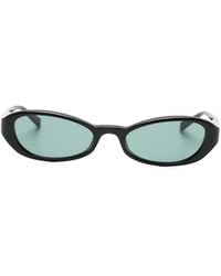Saint Laurent - Sue Oval-Frame Sunglasses - Lyst