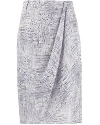 Ferragamo - Alligator-Print Mini Skirt - Lyst