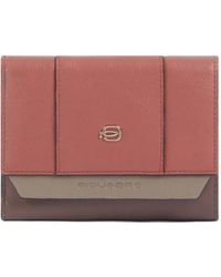 Piquadro - Trifold Leather Wallet - Lyst