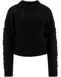 Loulou - Eustace Cable-Knit Crew-Neck Sweater - Lyst