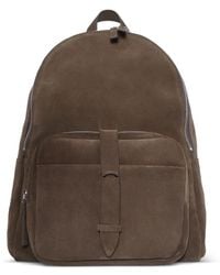 Orciani - Front-Strap Suede Backpack - Lyst