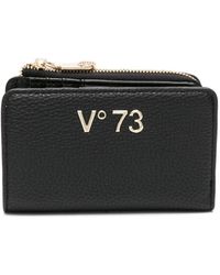 V73 - Portefeuille en cuir artificiel à plaque logo - Lyst
