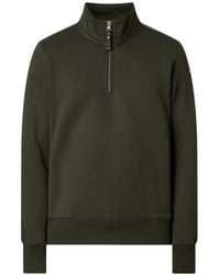 Parajumpers - Quarter-Zip Logo-Patch Sweatshirt - Lyst