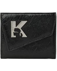 KARL LAGERFELD - Geo Logo-Plaque Wallet (Two-Piece) - Lyst