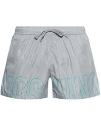 Moschino - Logo-Print Swim Shorts - Lyst