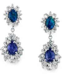 Suzanne Kalan - One Of A Kind Opal And Sapphire-Embellishment Earrings - Lyst
