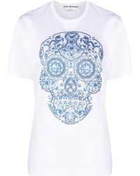 Junya Watanabe - Skull Print Crew-neck T-shirt - Lyst