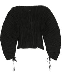 Cult Gaia - Bega Plissé-Effect Balloon-Sleeve Top - Lyst