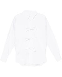 Comme des Garçons - Bow-Detail Long-Sleeve Cotton Shirt - Lyst