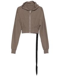 Rick Owens - Cropped Zip-Up Hoodie - Lyst