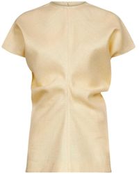 TOTEME - Gathered Short-Sleeve Top - Lyst