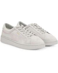 HUGO - Suede Lace-Up Sneakers - Lyst