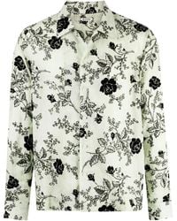 Bode - Overhemd Met Bloemenprint - Lyst