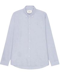 Les Deux - Embroidered-Logo Button-Down Shirt - Lyst