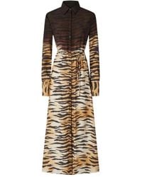 Pinko - Tie-Waist Tiger-Print Dress - Lyst