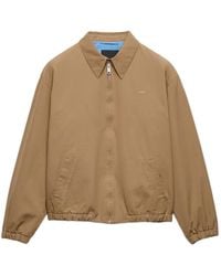 Prada - Embroidered-Logo Jacket - Lyst