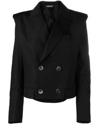 Undercover - Double-breasted Cropped Blazer - Lyst