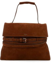 Moschino - Buckle-Detail Suede Tote Bag - Lyst