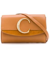 Chloé C Logo Belt Bag - Brown