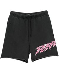 Purple Brand - Graphic-Print Raw-Cut Shorts - Lyst