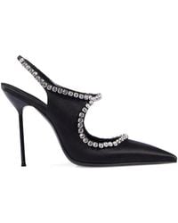 Paris Texas - Lidia Mary Jane Crystal Heeled Pumps - Lyst