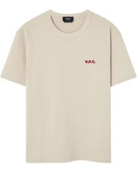 A.P.C. - Logo-Embroidered Crew-Neck T-Shirt - Lyst