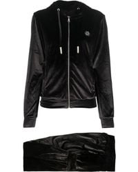 Philipp Plein - Logo-Patch Velvet-Cotton Trousers - Lyst