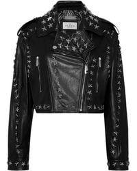 Philipp Plein - Star Stud-Embellished Biker Jacket - Lyst