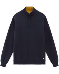 Woolrich - Half-Zip-Pullover mit Logo-Schild - Lyst