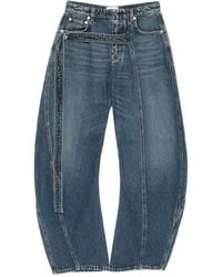 Jean Paul Gaultier - Jeans Met Vlakken En Ceintuur - Lyst