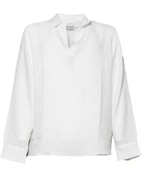 MC2 Saint Barth - Ventotene Crinkled Long-Sleeve Polo Shirt - Lyst