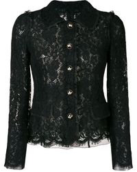 Dolce & Gabbana Jacke mit Spitze - Schwarz
