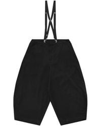 COMME DES GARÇON BLACK - Suspenders Cropped Trousers - Lyst