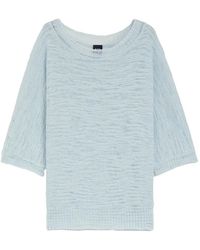 BOSS - Fine-Knit Three-Quarter Sleeve Sweater - Lyst