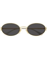Gucci - Logo-Detail Oval-Frame Sunglasses - Lyst