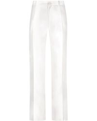 Dolce & Gabbana - Straight-leg Silk Tailored Trousers - Lyst