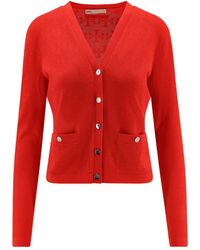 Tory Burch - T Monogram Jacquard Viscose Blend Cardigan - Lyst