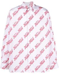 メンズ Etudes Studio ホワイト Desert Flaming ロング スリーブ T