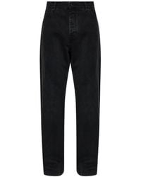 Balmain - Jean Ample À Patch Logo - Lyst