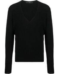 SAPIO - V-Neck Virgin Wool Jumper - Lyst
