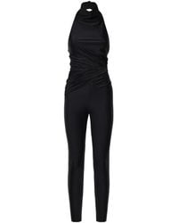 ANDAMANE - Tatiana Ruched Halterneck Jumpsuit - Lyst