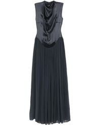 TOVE Erin Gathered Silk-Crepe Maxi Dress in White | Lyst