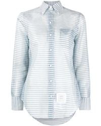 Thom Browne - Check-pattern Easy-fit Shirt - Lyst
