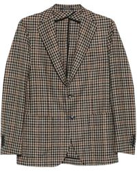 Tagliatore - Blazer Met Gingham Ruit - Lyst
