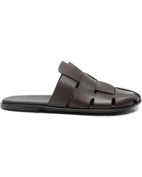 Hereu - Dira Slim Woven Leather Sandals - Lyst